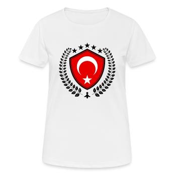 Türkei - Frauen T-Shirt atmungsaktiv - Weiß - Vorne - AI Model Female 172 dark (172cm)