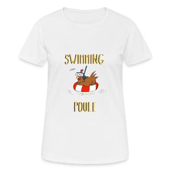 MRTRAB HEN - Frauen T-Shirt atmungsaktiv - Weiß - Vorne - AI Model Female 172 dark (172cm)