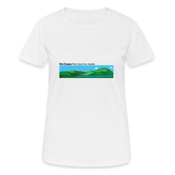 Ma Creuse Mon bout du monde - T-shirt respirant Femme - blanc - Devant - AI Model Female 172 dark (172cm)