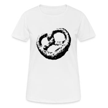 Brezel - Frauen T-Shirt atmungsaktiv - Weiß - Vorne - AI Model Female 172 dark (172cm)