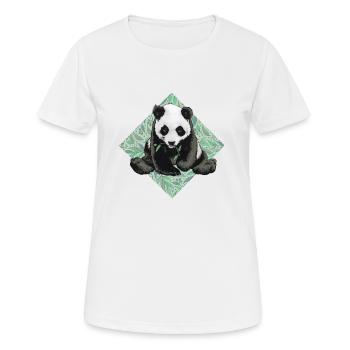 Panda - Frauen T-Shirt atmungsaktiv - Weiß - Vorne - AI Model Female 172 dark (172cm)