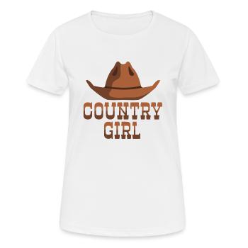 this girl loves country music - Frauen T-Shirt atmungsaktiv - Weiß - Vorne - AI Model Female 172 dark (172cm)