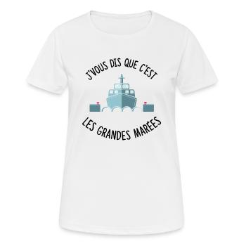 François l'embrouille garde maritime - T-shirt respirant Femme - blanc - Devant - AI Model Female 172 dark (172cm)