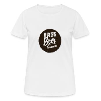 Free BEER - Women's Breathable T-Shirt - white - Front - AI Model Female 172 dark (172cm)