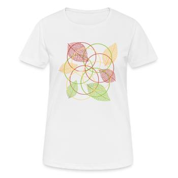 leaves - Women's Breathable T-Shirt - white - Front - AI Model Female 172 dark (172cm)