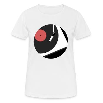 record player - Women's Breathable T-Shirt - white - Front - AI Model Female 172 dark (172cm)