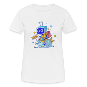Mec de télévision - T-shirt respirant Femme - blanc - Devant - AI Model Female 172 dark (172cm)