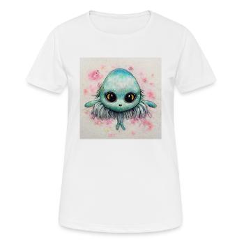 Cute sea alien to brighten up your day - Women's Breathable T-Shirt - white - Front - AI Model Female 172 dark (172cm)