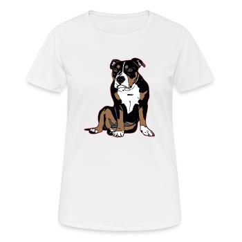 American Bully Pocket - T-shirt respirant Femme - blanc - Devant - AI Model Female 172 dark (172cm)