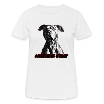 American Bully XL - T-shirt respirant Femme - blanc - Devant - AI Model Female 172 dark (172cm)