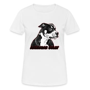 American Bully Pocket - T-shirt respirant Femme - blanc - Devant - AI Model Female 172 dark (172cm)
