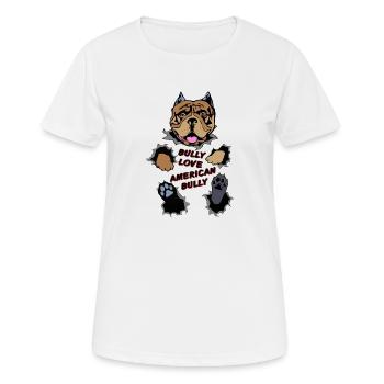 Bully02 - T-shirt respirant Femme - blanc - Devant - AI Model Female 172 dark (172cm)