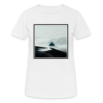 Einsame Landschaft - Frauen T-Shirt atmungsaktiv - Weiß - Vorne - AI Model Female 172 dark (172cm)