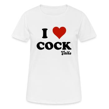 I Love Cocktails Funny Saying Cocktail Drinking - Women's Breathable T-Shirt - white - Front - AI Model Female 172 dark (172cm)