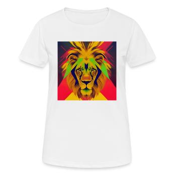 Lion - T-shirt respirant Femme - blanc - Devant - AI Model Female 172 dark (172cm)