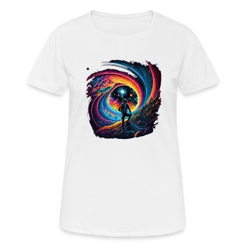 Space Portal - for Colored Shirts - Women's Breathable T-Shirt - white - Front - AI Model Female 172 dark (172cm)