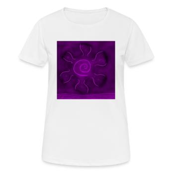 SOLEIL SUR LA MER POURPRE - T-shirt respirant Femme - blanc - Devant - AI Model Female 172 dark (172cm)