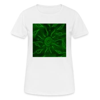 SUN AND RED FLOWERS - Women's Breathable T-Shirt - white - Front - AI Model Female 172 dark (172cm)