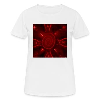 MANDALA ROUGE ENSOLEILLÉ - T-shirt respirant Femme - blanc - Devant - AI Model Female 172 dark (172cm)