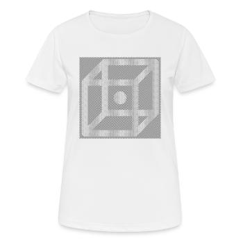 Würfel (Einzeln) - Frauen T-Shirt atmungsaktiv - Weiß - Vorne - AI Model Female 172 dark (172cm)