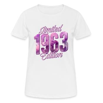 1963 Born birthday woman - Women's Breathable T-Shirt - white - Front - AI Model Female 172 dark (172cm)