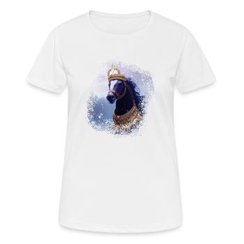 Horse - purple and majestic - Women's Breathable T-Shirt - white - Front - AI Model Female 172 dark (172cm)