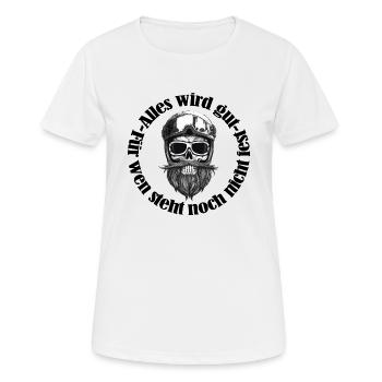 Alles wird gut - Frauen T-Shirt atmungsaktiv - Weiß - Vorne - AI Model Female 172 dark (172cm)