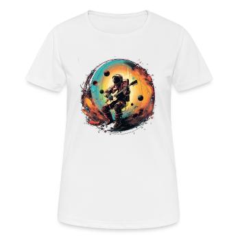 Music from space 1 no background - T-shirt respirant Femme - blanc - Devant - AI Model Female 172 dark (172cm)