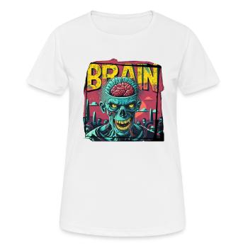 There need to be Brain - Women's Breathable T-Shirt - white - Front - AI Model Female 172 dark (172cm)