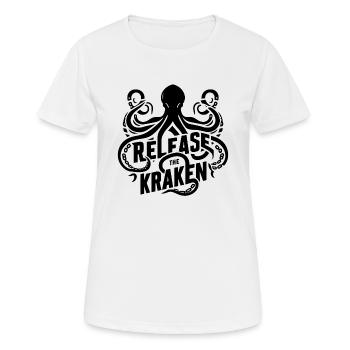 Libérer le design de la pieuvre Kraken - T-shirt respirant Femme - blanc - Devant - AI Model Female 172 dark (172cm)