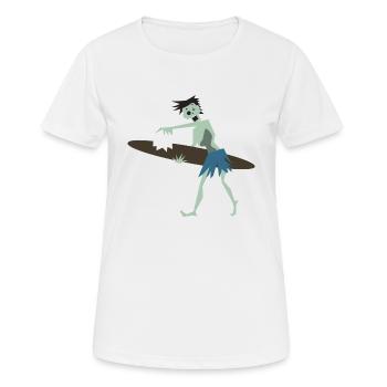 Surfeur Zombie Tiki - T-shirt respirant Femme - blanc - Devant - AI Model Female 172 dark (172cm)