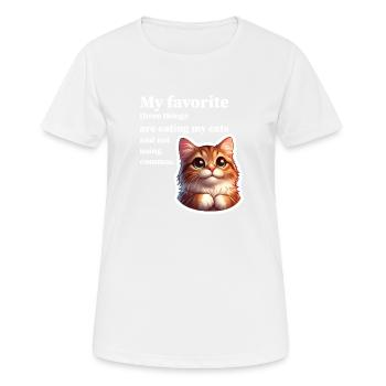 not using commas - Women's Breathable T-Shirt - white - Front - AI Model Female 172 dark (172cm)