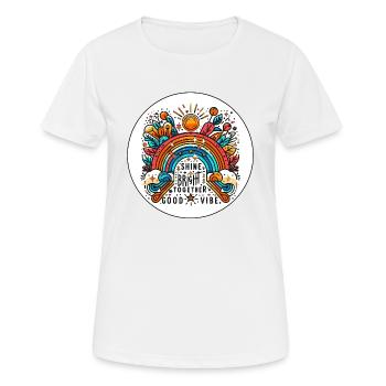 Gemeinsam hell leuchten - Frauen T-Shirt atmungsaktiv - Weiß - Vorne - AI Model Female 172 dark (172cm)