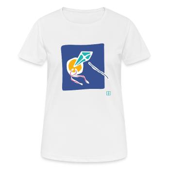 Kite - Women's Breathable T-Shirt - white - Front - AI Model Female 172 dark (172cm)