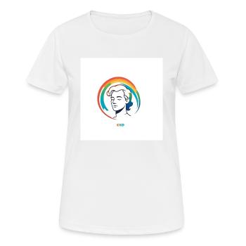 CSD - Frauen T-Shirt atmungsaktiv - Weiß - Vorne - AI Model Female 172 dark (172cm)