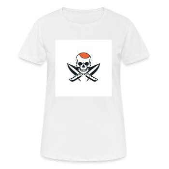 Messer Stecher - Frauen T-Shirt atmungsaktiv - Weiß - Vorne - AI Model Female 172 dark (172cm)