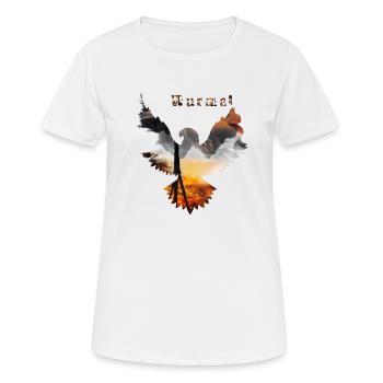 Adler Wildnis - Frauen T-Shirt atmungsaktiv - Weiß - Vorne - AI Model Female 172 dark (172cm)