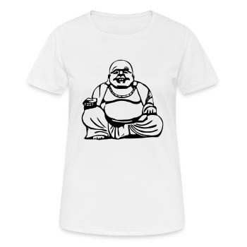 Buddha - Frauen T-Shirt atmungsaktiv - Weiß - Vorne - AI Model Female 172 dark (172cm)