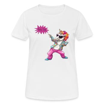 Unicorn Says Party Time - Women's Breathable T-Shirt - white - Front - AI Model Female 172 dark (172cm)