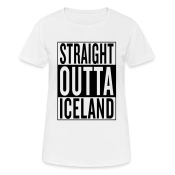 Iceland - Frauen T-Shirt atmungsaktiv - Weiß - Vorne - AI Model Female 172 dark (172cm)