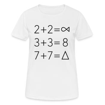 Hipster Mathe Ass Style rechnen unendlich Dreieck - Frauen T-Shirt atmungsaktiv - Weiß - Vorne - AI Model Female 172 dark (172cm)