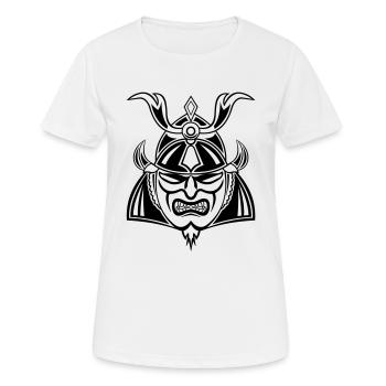 samurai - Frauen T-Shirt atmungsaktiv - Weiß - Vorne - AI Model Female 172 dark (172cm)