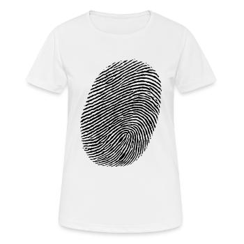Finger - fingerprint - Women's Breathable T-Shirt - white - Front - AI Model Female 172 dark (172cm)