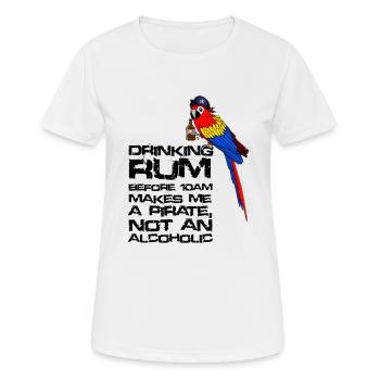 Drinking Rum - Frauen T-Shirt atmungsaktiv - Weiß - Vorne - AI Model Female 172 dark (172cm)
