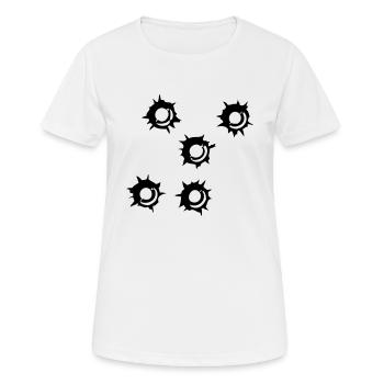impact balle - T-shirt respirant Femme - blanc - Devant - AI Model Female 172 dark (172cm)