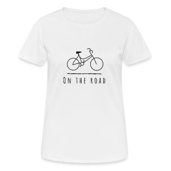 sur la route - T-shirt respirant Femme - blanc - Devant - AI Model Female 172 dark (172cm)
