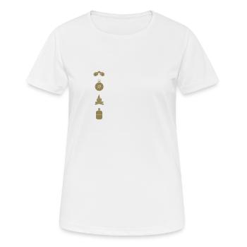 Camping Camping Campfire - Women's Breathable T-Shirt - white - Front - AI Model Female 172 dark (172cm)