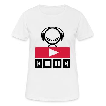 DJ - T-shirt respirant Femme - blanc - Devant - AI Model Female 172 dark (172cm)