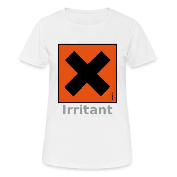 Irritant Safety Symbol - Women's Breathable T-Shirt - white - Front - AI Model Female 172 dark (172cm)