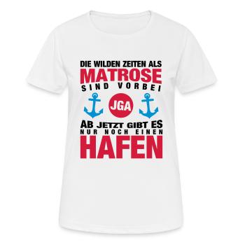 Matrose JGA - Frauen T-Shirt atmungsaktiv - Weiß - Vorne - AI Model Female 172 dark (172cm)
